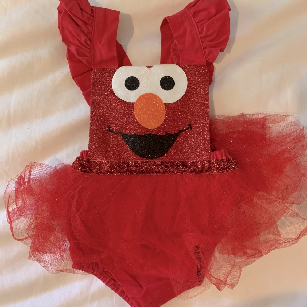 Elmo onesie dress size 6-12 months